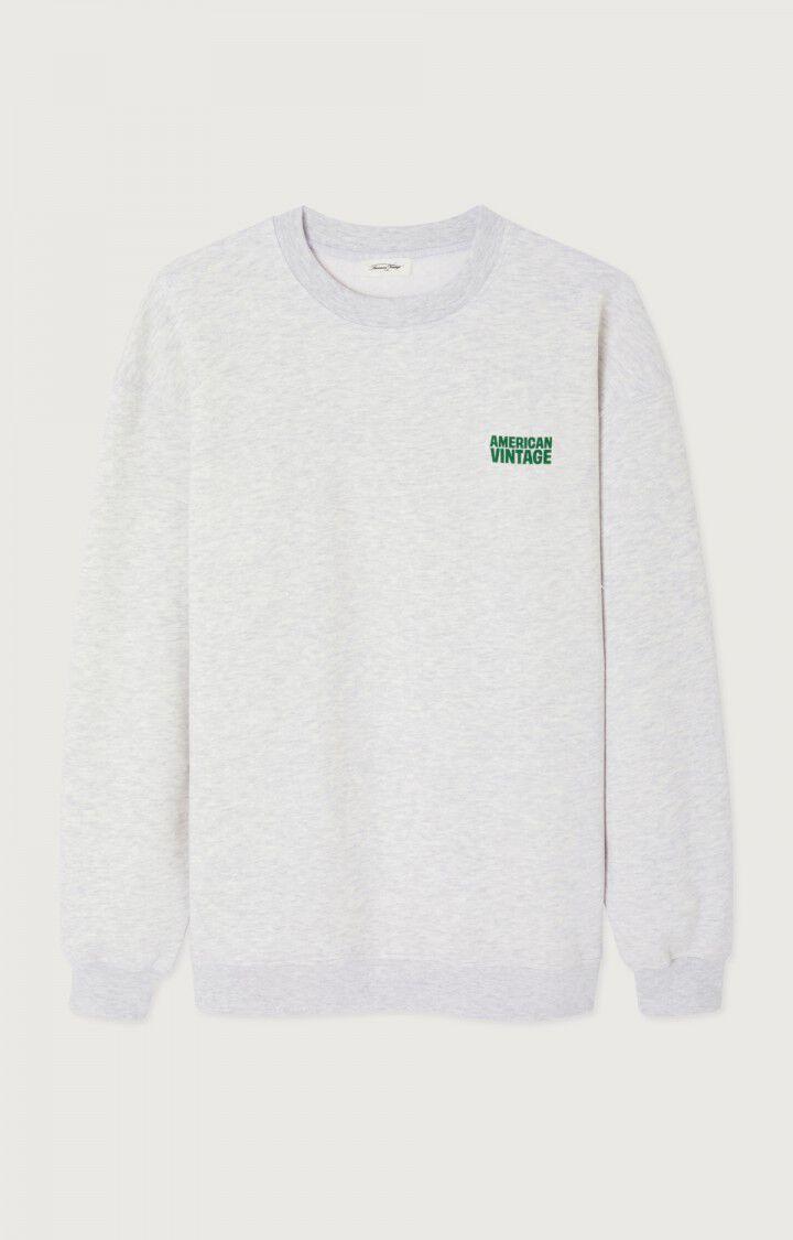 American Vintage Sweatshirt Baptown Gris Chine Herren grau meliert